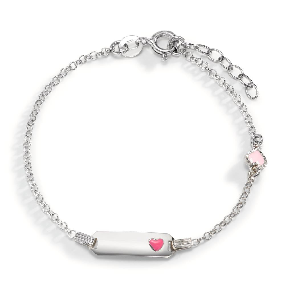 Bracciale con incisione Argento rodiato Cuore 15-17 cm