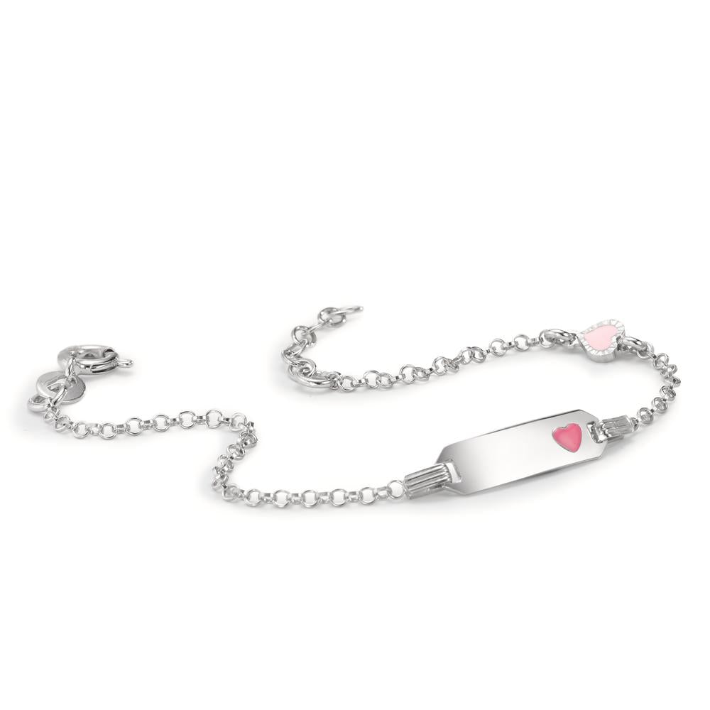 Bracciale con incisione Argento rodiato Cuore 15-17 cm