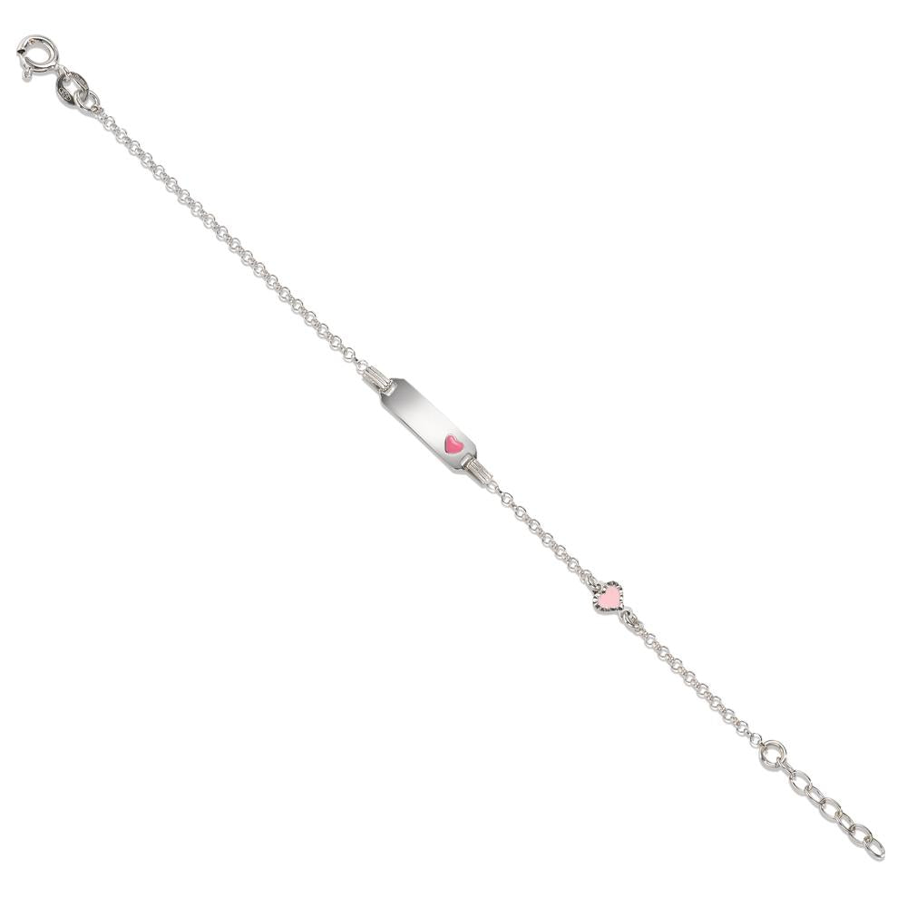 Bracciale con incisione Argento rodiato Cuore 15-17 cm