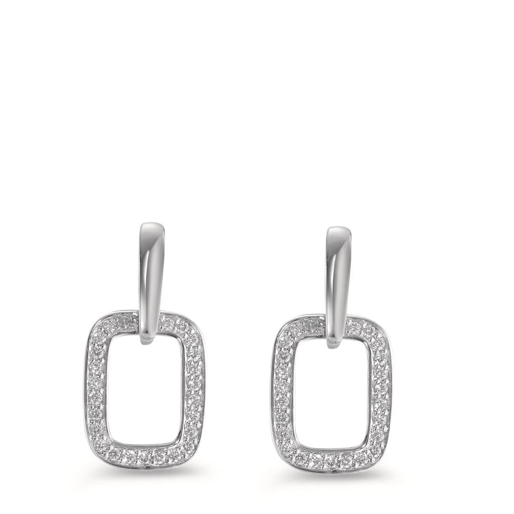 Orecchini Oro bianco 750/18 carati Diamante 0.16 ct, [Brillant], w-si