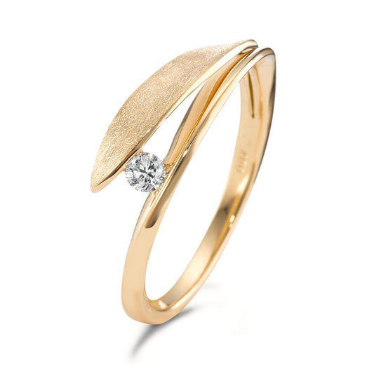 Anello Oro giallo 750/18 carati Diamante 0.07 ct, [Brillant], w-si