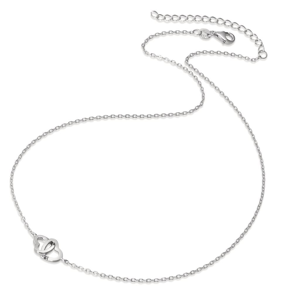 Collana Argento rodiato Cuore 40-45 cm