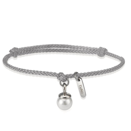 Bracciale Tessile Perla di conchiglia 16-21 cm Ø7 mm