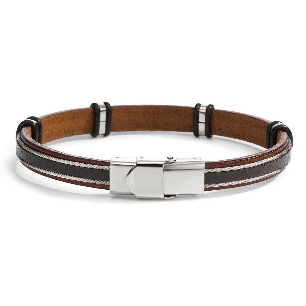 Bracciale Pelle, Acciaio inossidabile 21 cm