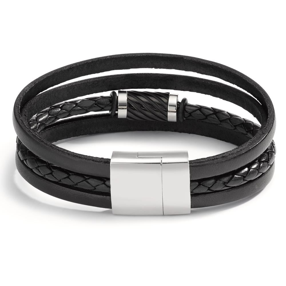 Bracciale Pelle, Acciaio inossidabile 21 cm