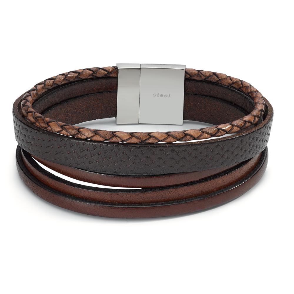 Bracciale Pelle, Acciaio inossidabile 21 cm