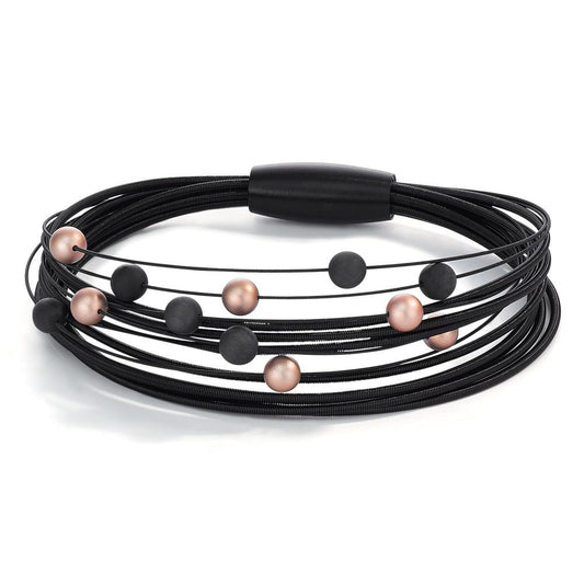 Bracciale Acciaio inossidabile, Alluminio nero rivestimento IP 17 cm