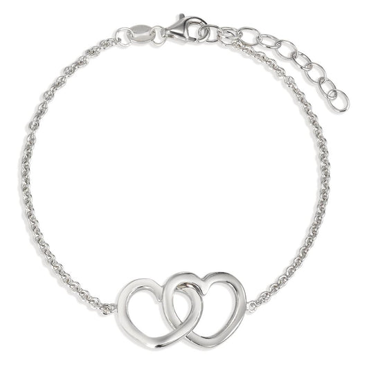 Bracciale Argento rodiato Cuore 16-19 cm