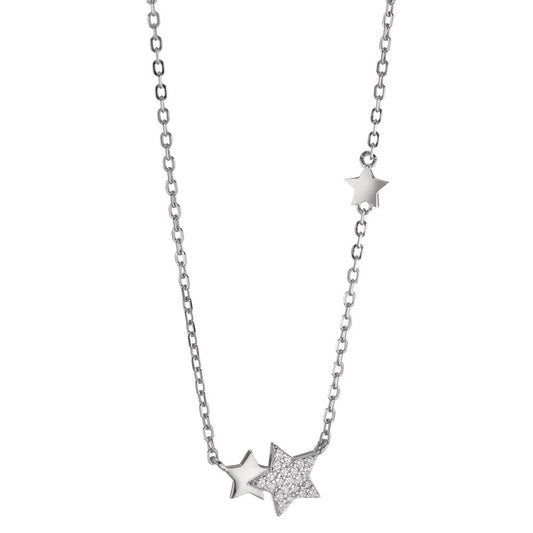 Collana Argento Zirconia rodiato Stella 40-45 cm