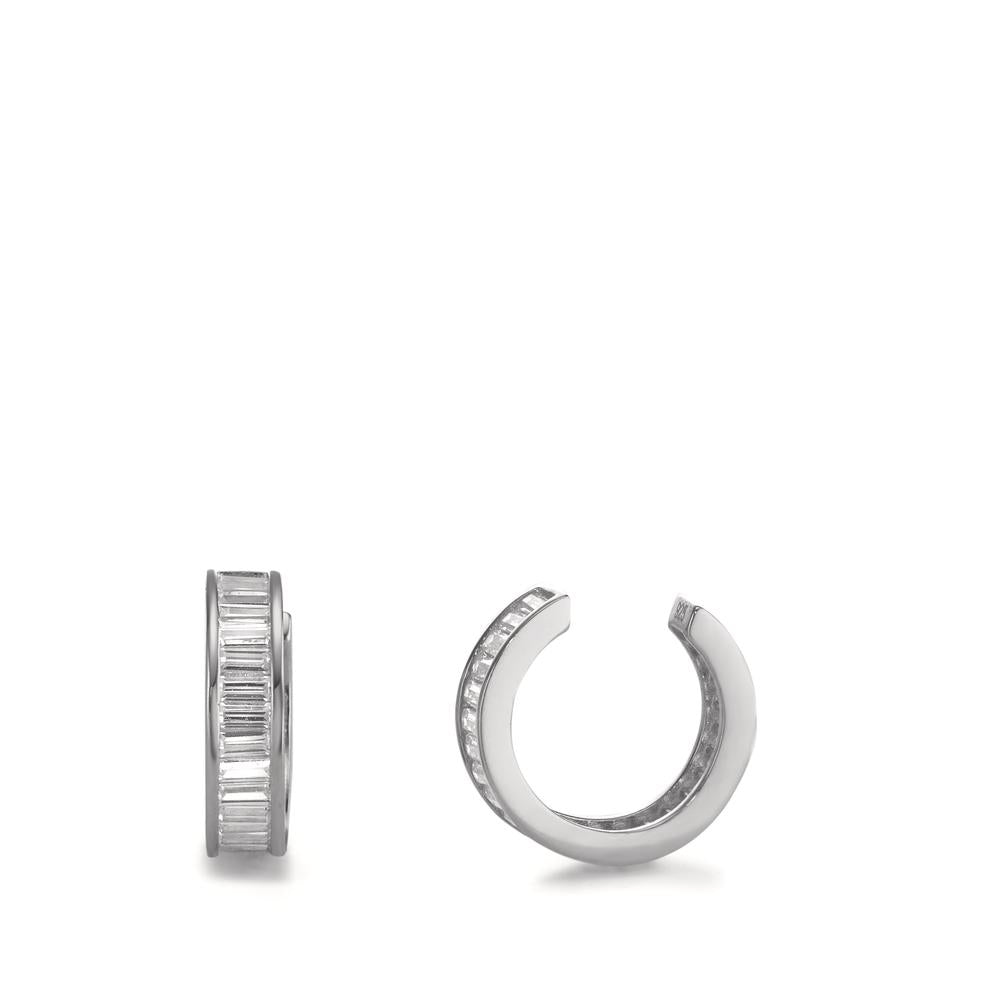 Clip per orecchio Argento Zirconia rodiato Ø12.5 mm