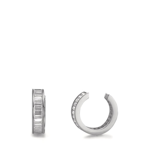 Clip per orecchio Argento Zirconia rodiato Ø12.5 mm