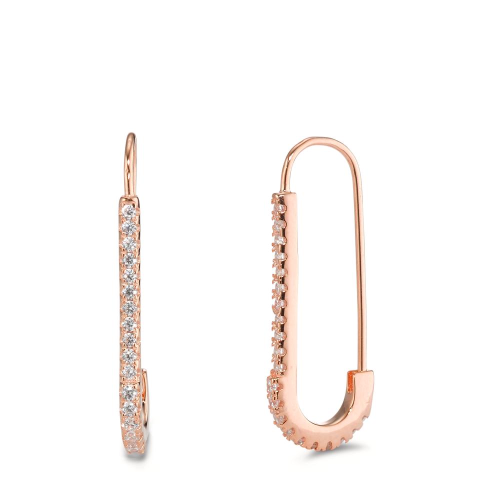 Orecchini Argento Zirconia rosa dorato