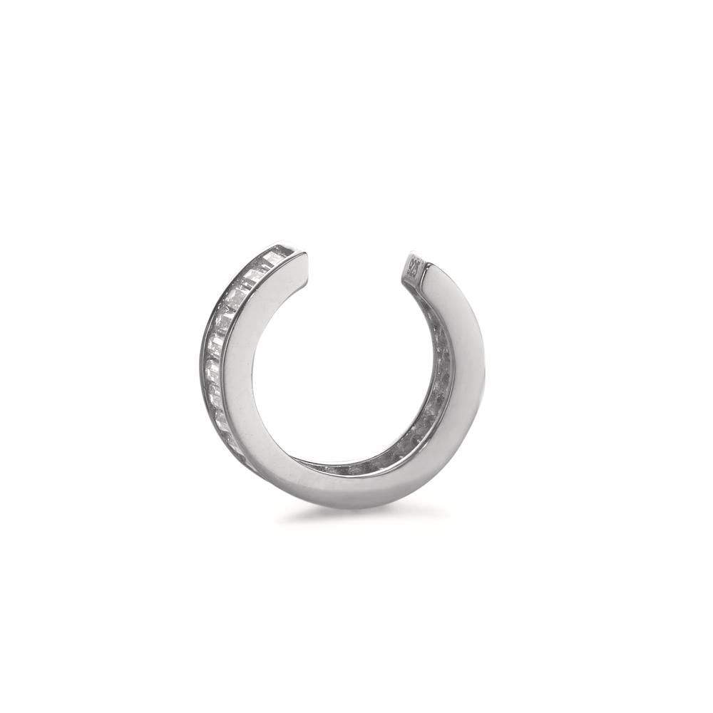 Clip per orecchio Argento Zirconia rodiato Ø12 mm