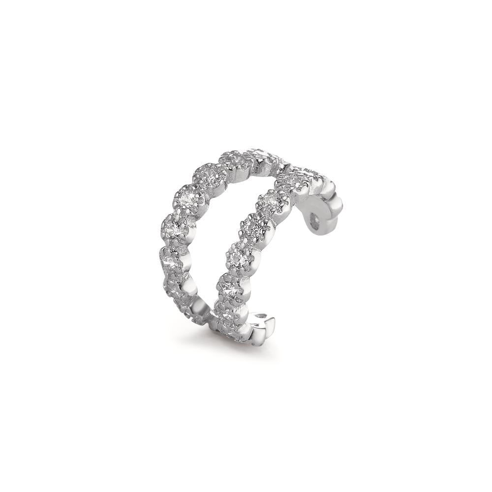 Clip per orecchio Argento Zirconia rodiato Ø9.5 mm