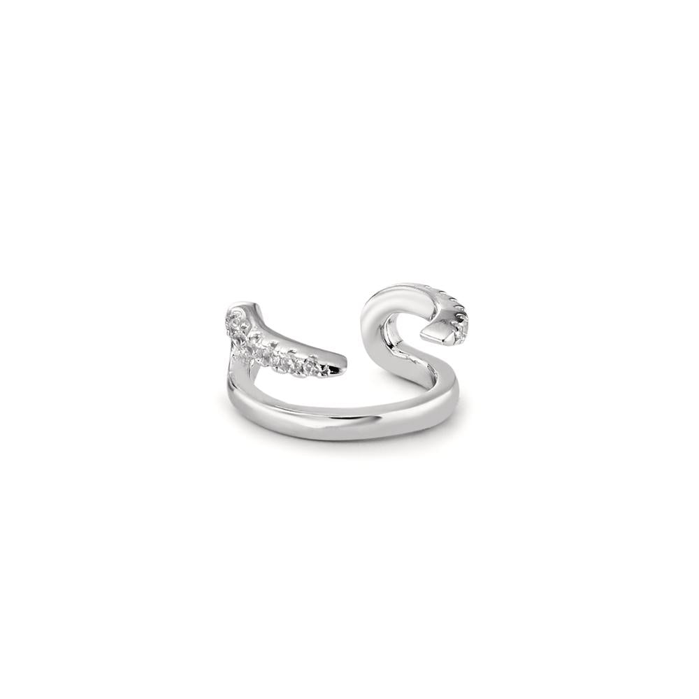 Clip per orecchio Argento Zirconia 12 pietra rodiato Ø11.5 mm