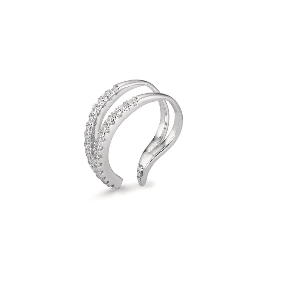 Clip per orecchio Argento Zirconia rodiato Ø14 mm