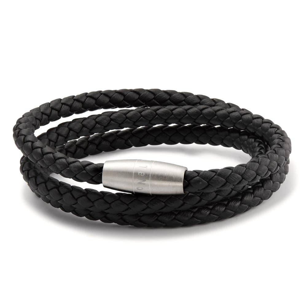 Bracciale Acciaio inossidabile, Pelle 19 cm Ø5.5 mm