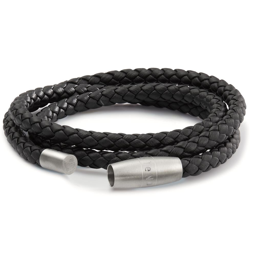 Bracciale Acciaio inossidabile, Pelle 19 cm Ø5.5 mm