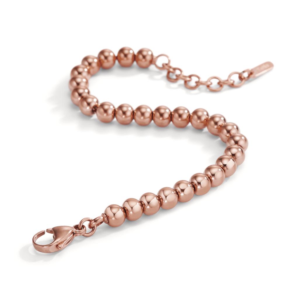 Bracciale Acciaio inossidabile rosa rivestimento IP 16.5-19.5 cm Ø6 mm