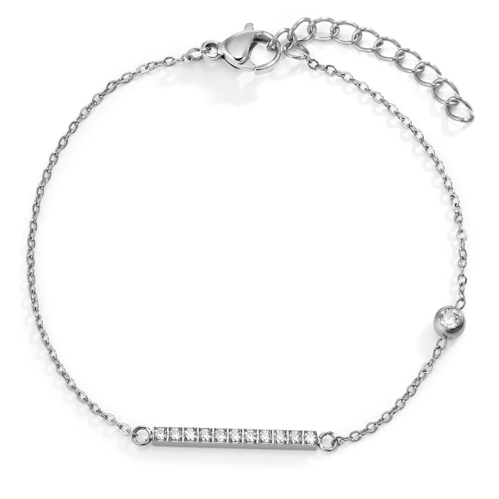 Bracciale Acciaio inossidabile Zirconia 12 pietra 16-19 cm