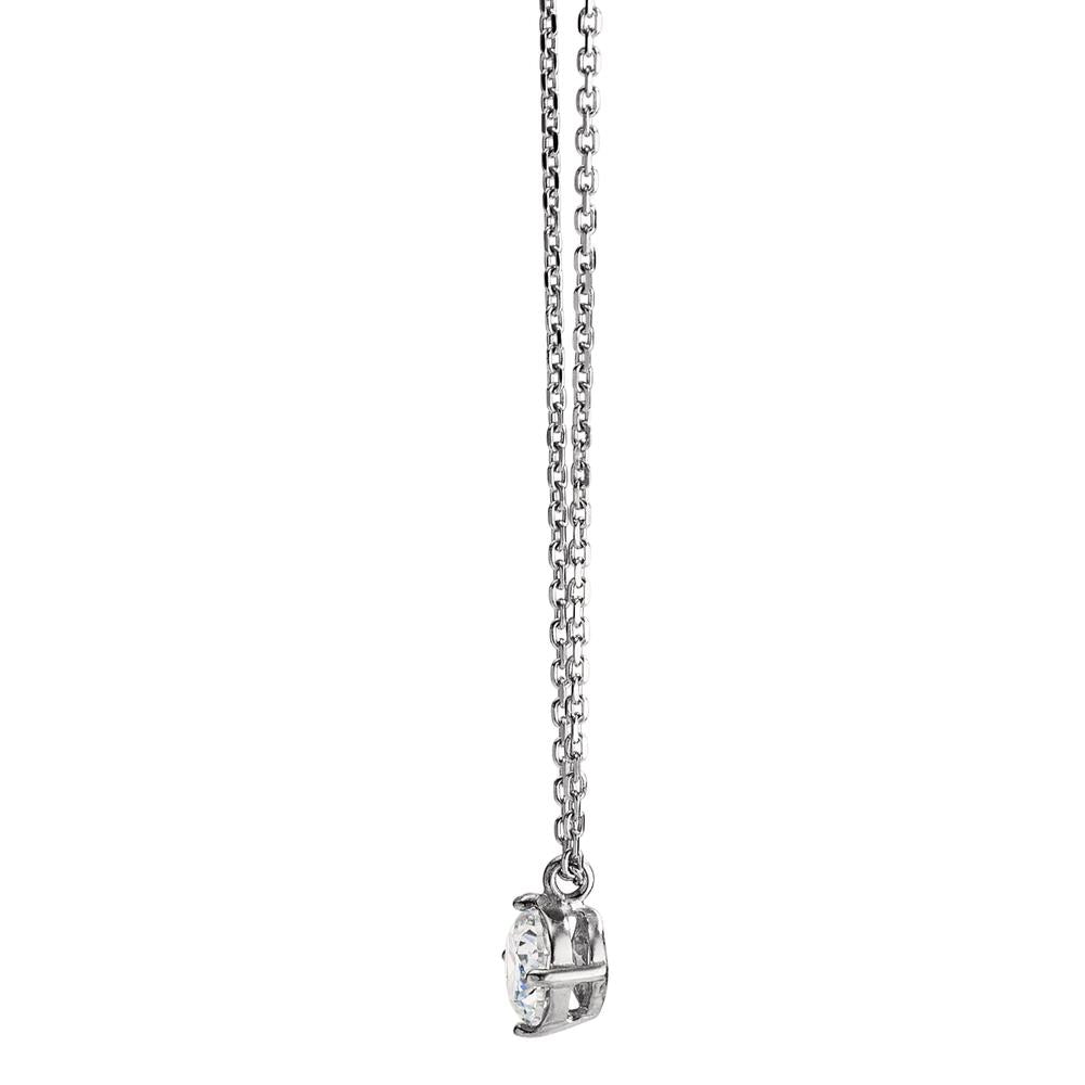 Collana Argento Zirconia rodiato 40-42 cm Ø6 mm