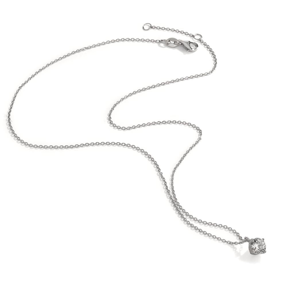 Collana Argento Zirconia rodiato 40-42 cm Ø6 mm