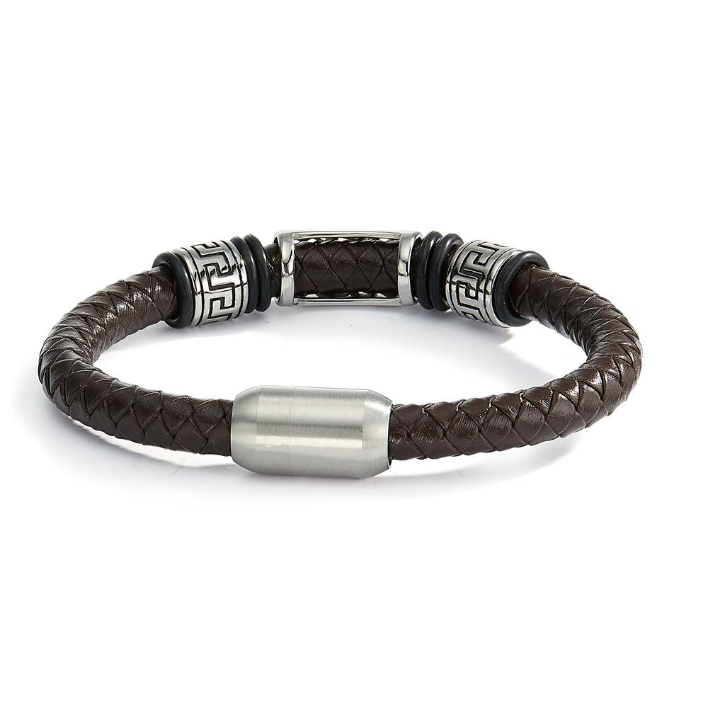 Bracciale Acciaio inossidabile, Pelle 21 cm Ø8.5 mm