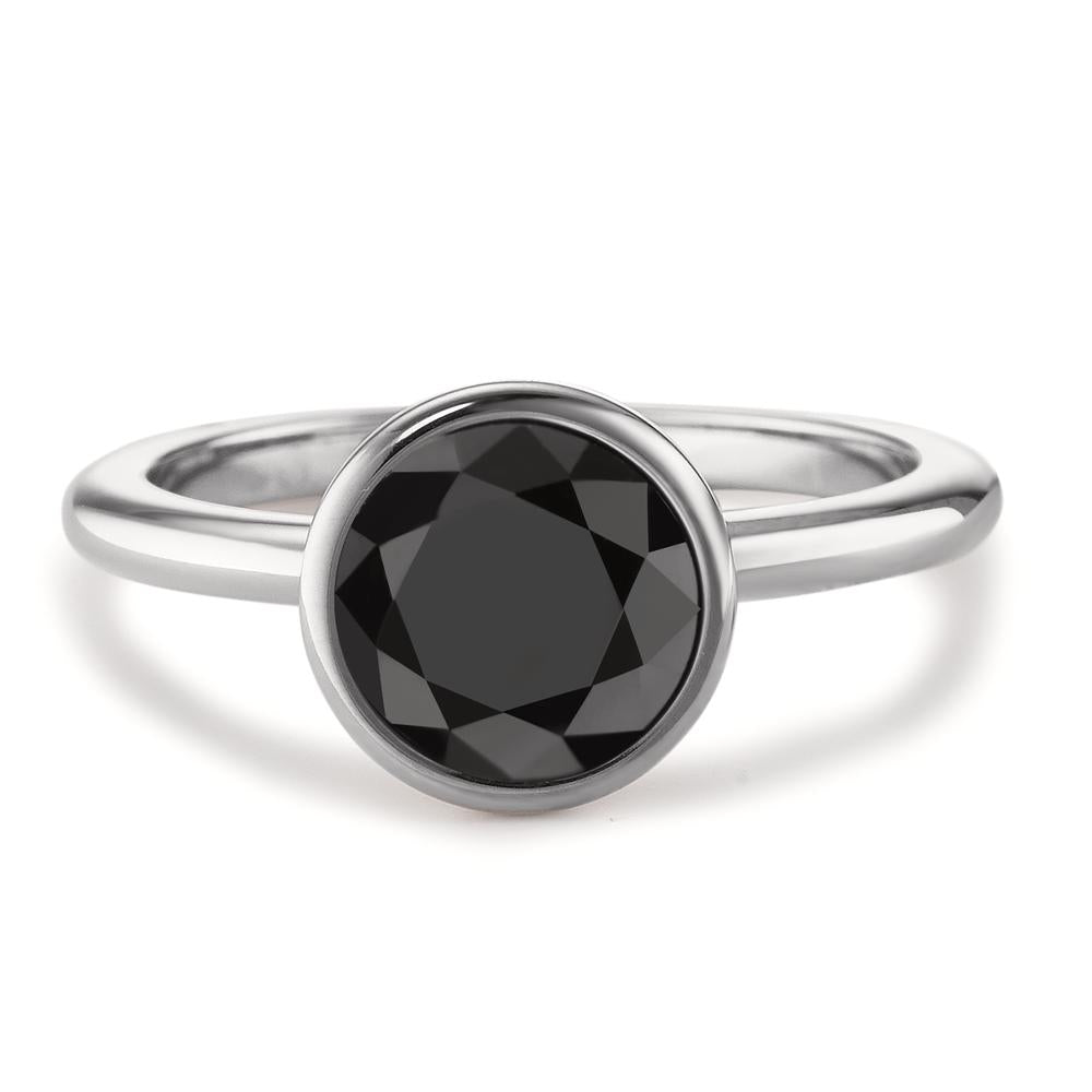 Anello Acciaio inossidabile Zirconia nero Ø9.5 mm