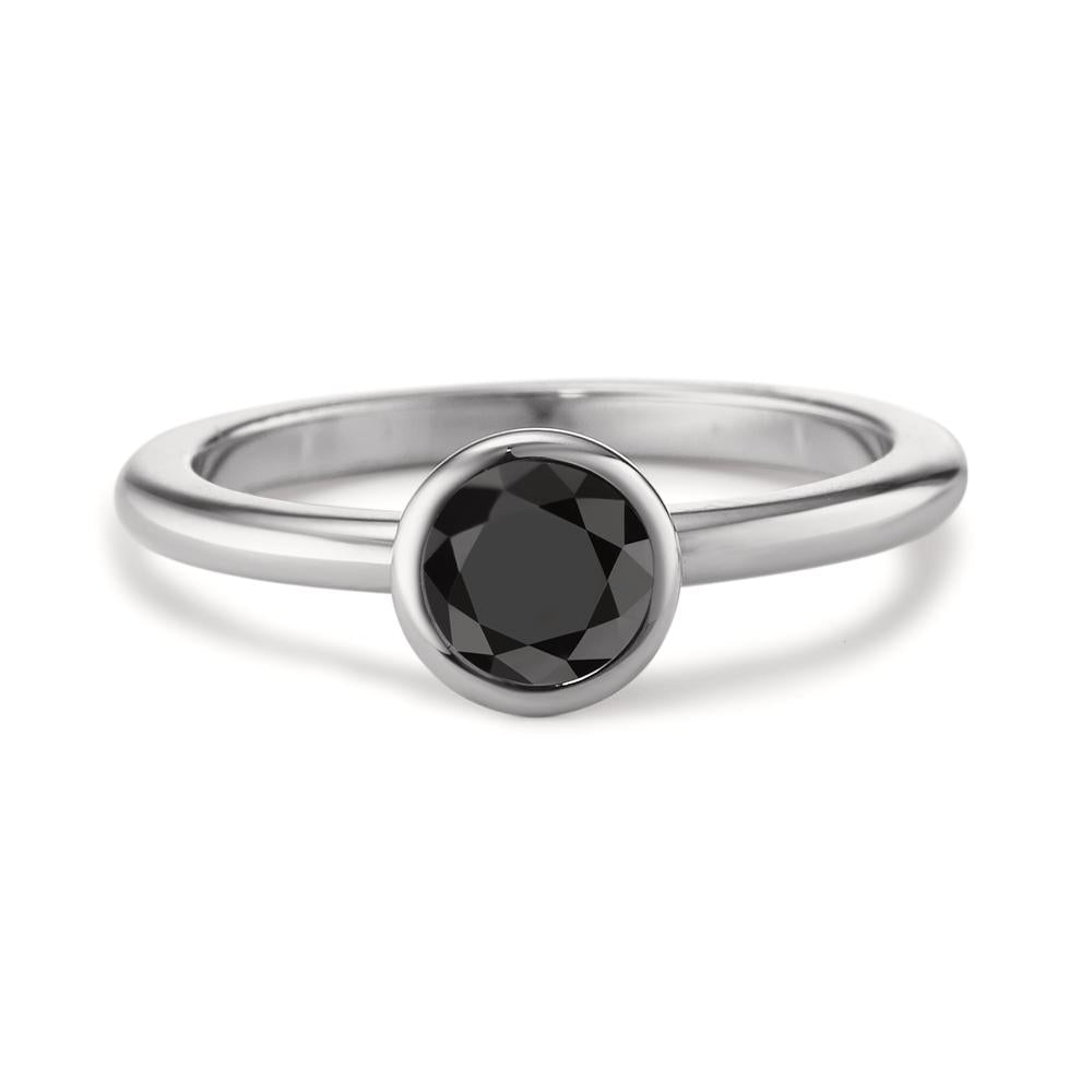 Anello Acciaio inossidabile Zirconia nero Ø7 mm