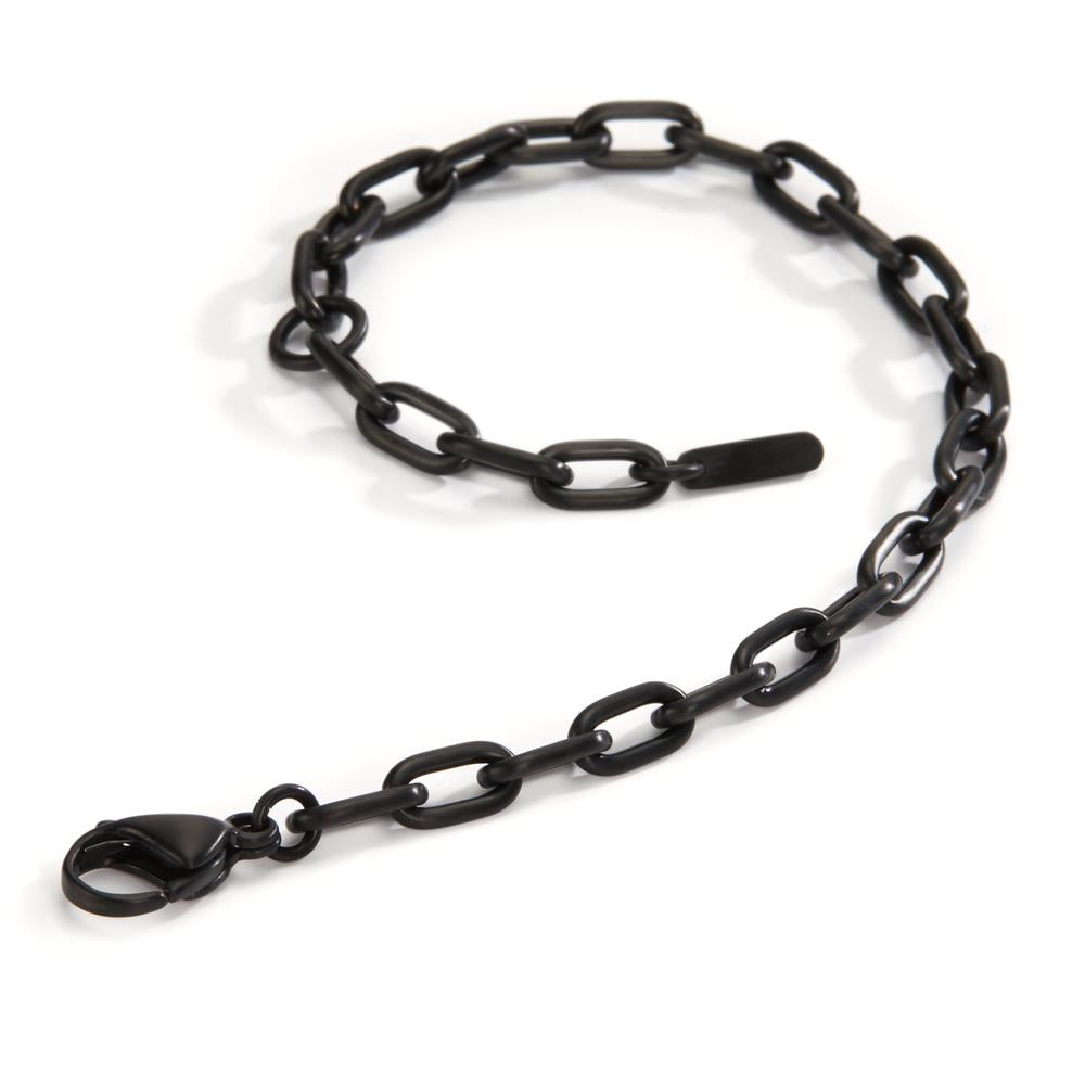 Bracciale Acciaio inossidabile nero rivestimento IP 17.5-21 cm