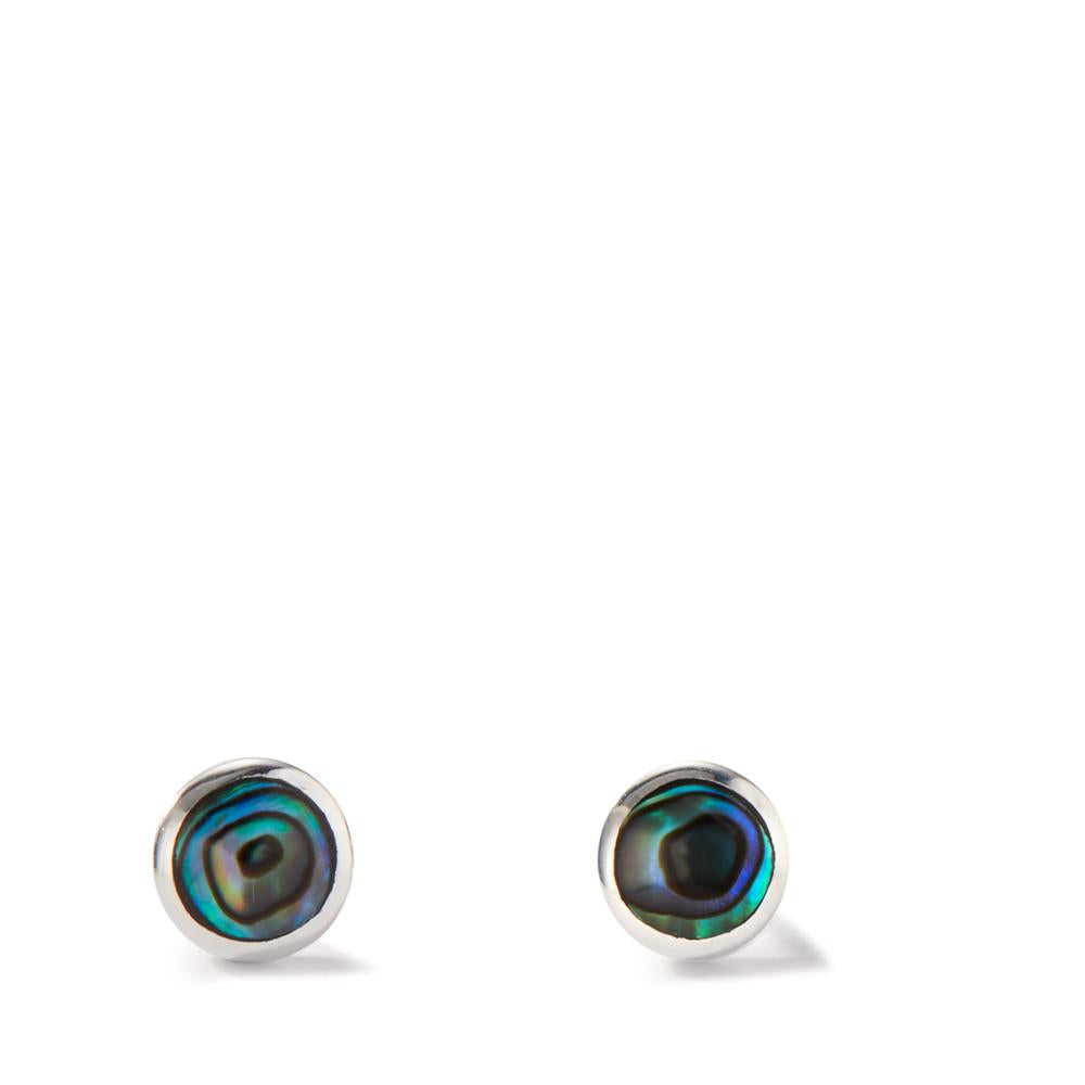 Orecchini a bottone Argento Abalone 2 pietra Ø5.5 mm