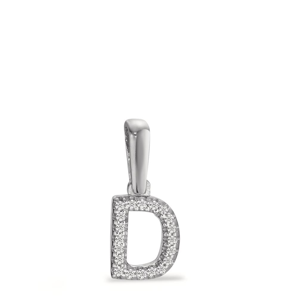 Ciondolo Oro bianco 585/14 kt Diamante 0.03 ct, w-si