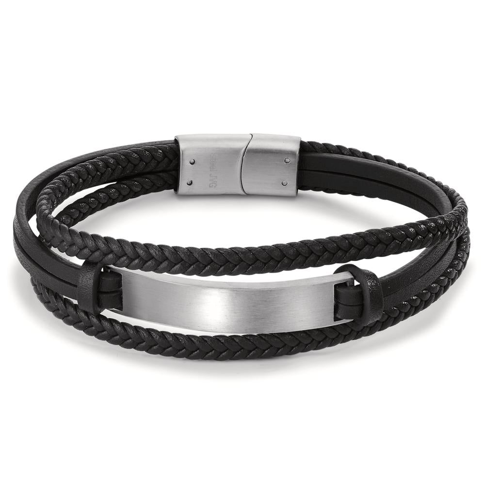 Bracciale con incisione Acciaio inossidabile, Imitazione di pelle 21 cm