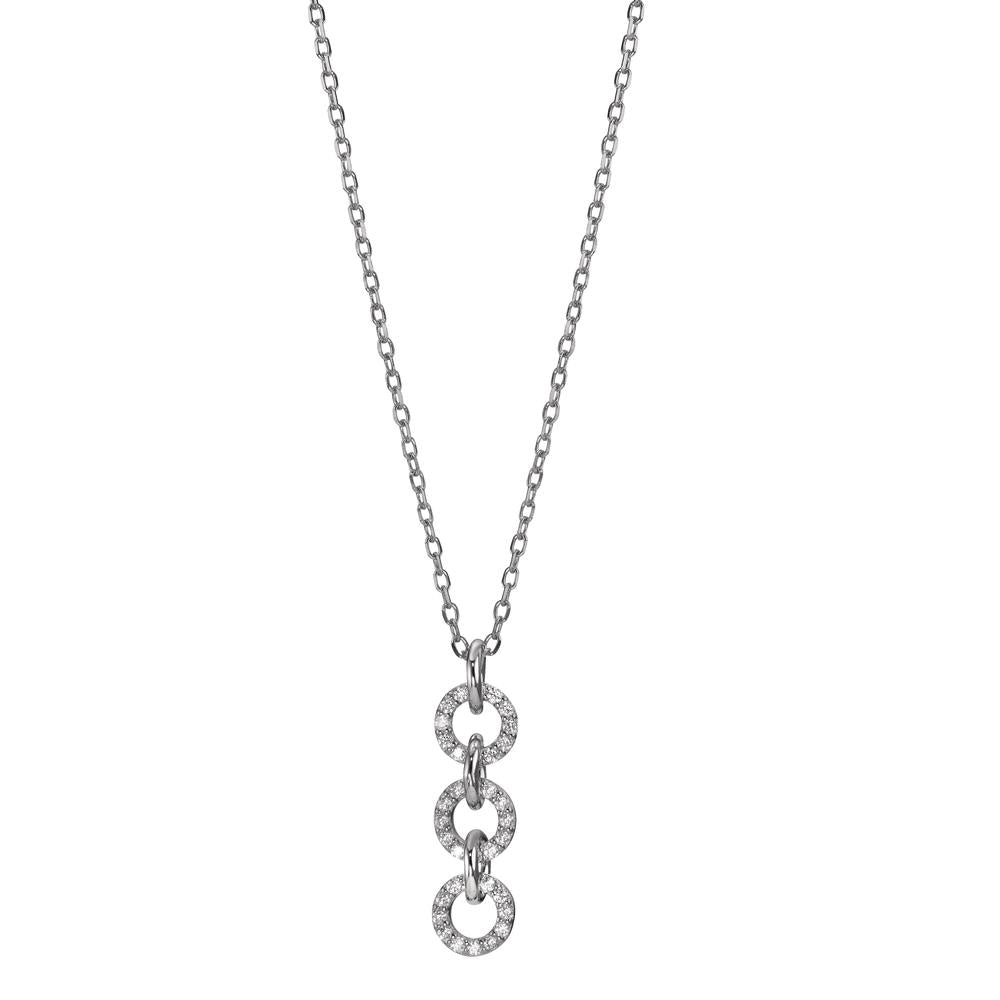 Collana Argento Zirconia rodiato 42-45 cm