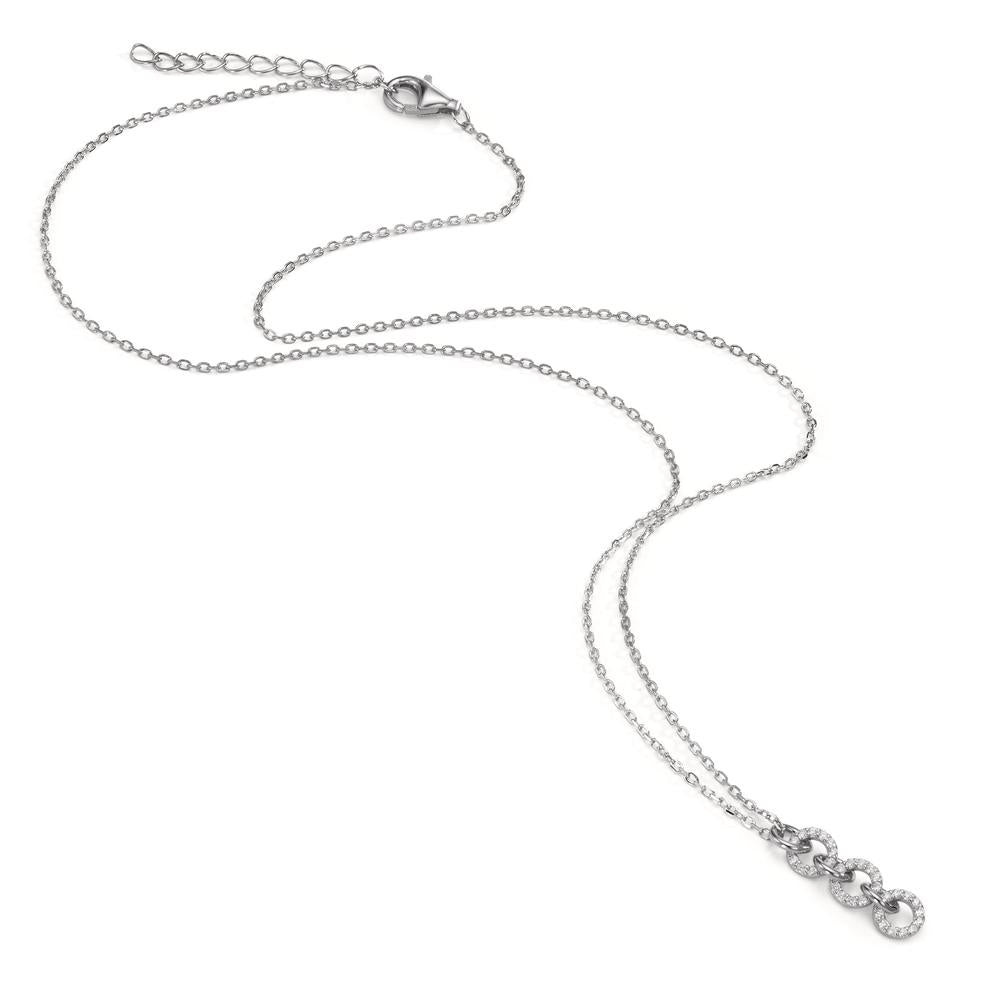 Collana Argento Zirconia rodiato 42-45 cm