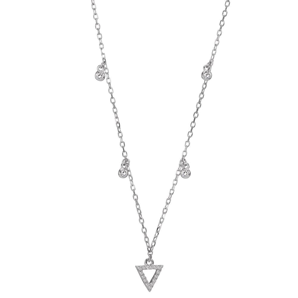 Collana Argento Zirconia rodiato 42-45 cm