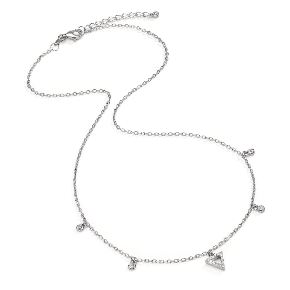 Collana Argento Zirconia rodiato 42-45 cm