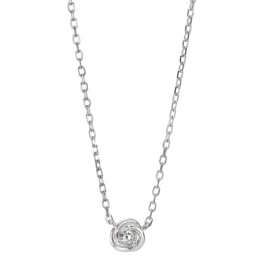 Collana Argento Zirconia rodiato 42-45 cm