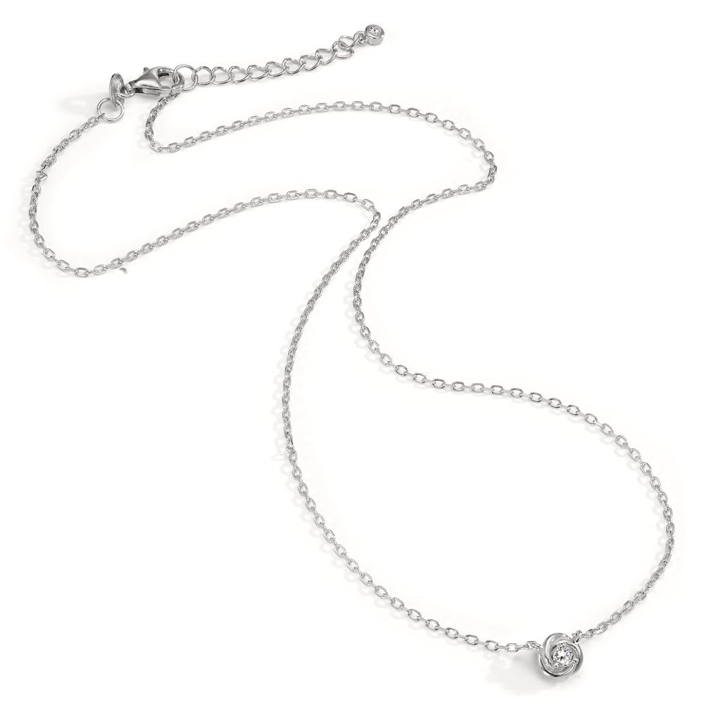 Collana Argento Zirconia rodiato 42-45 cm