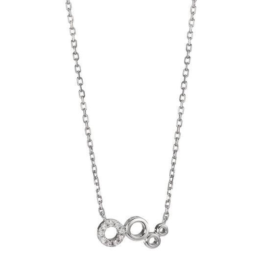 Collana Argento Zirconia rodiato 42-45 cm