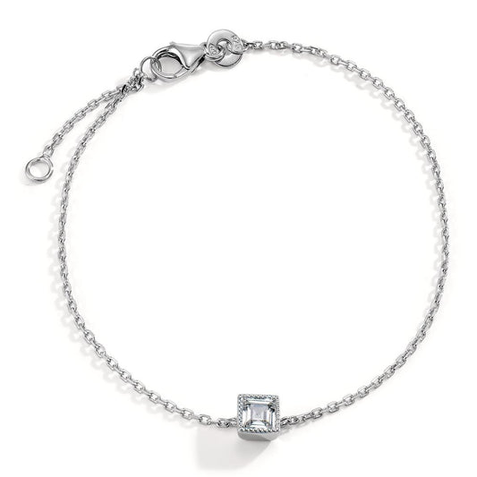 Bracciale Argento Zirconia rodiato 16.5-18.5 cm