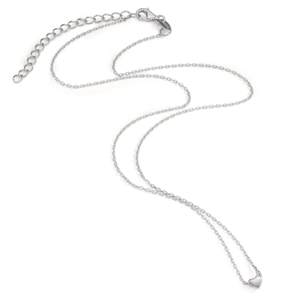 Collana Argento rodiato Cuore 40-45 cm