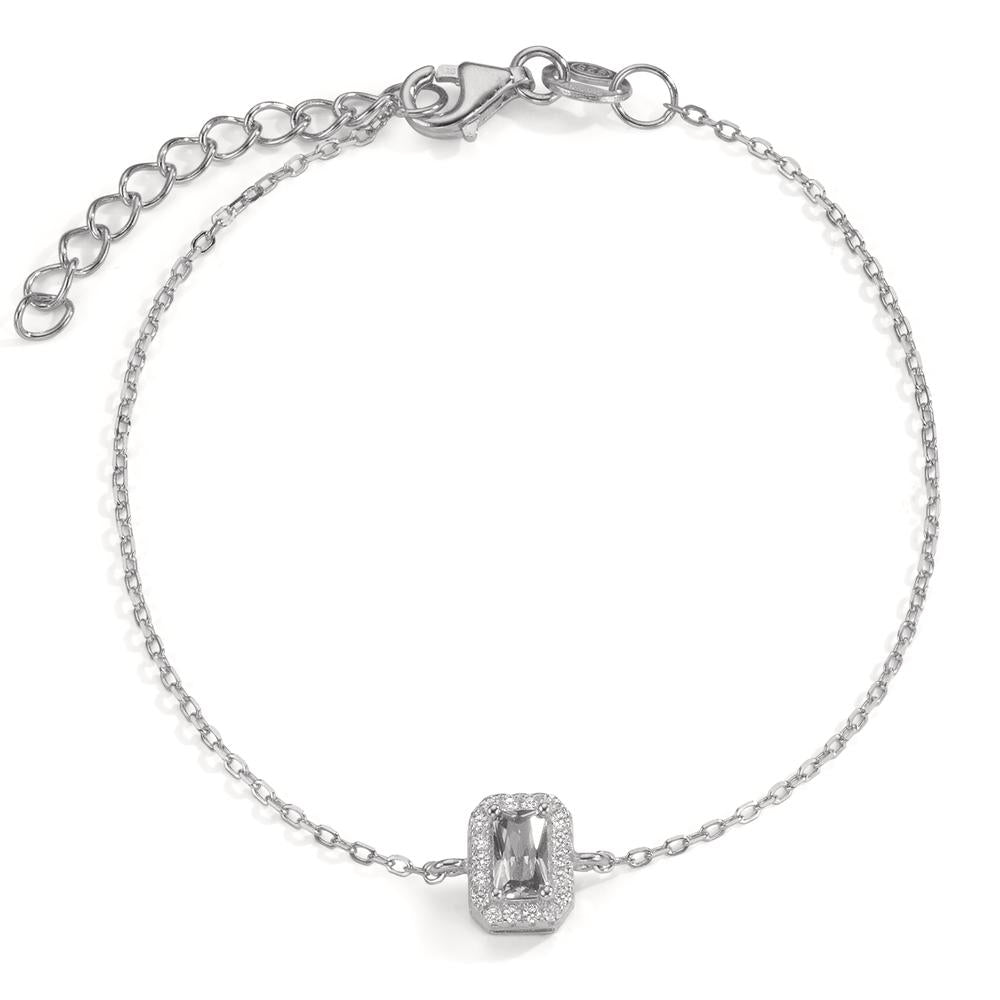 Bracciale Argento Zirconia rodiato 16-18 cm