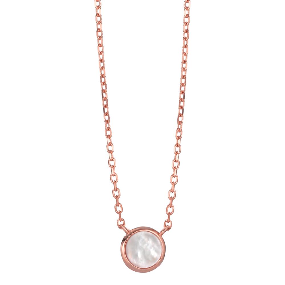 Collana Argento rosa dorato Madreperla 40-45 cm Ø8 mm