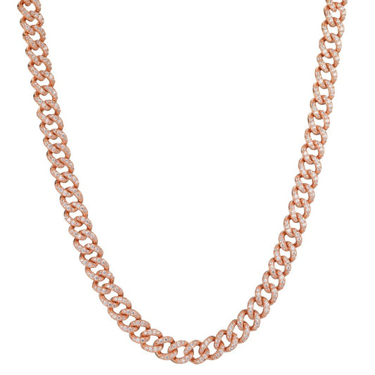 Collana Argento Zirconia dorato 37-45 cm