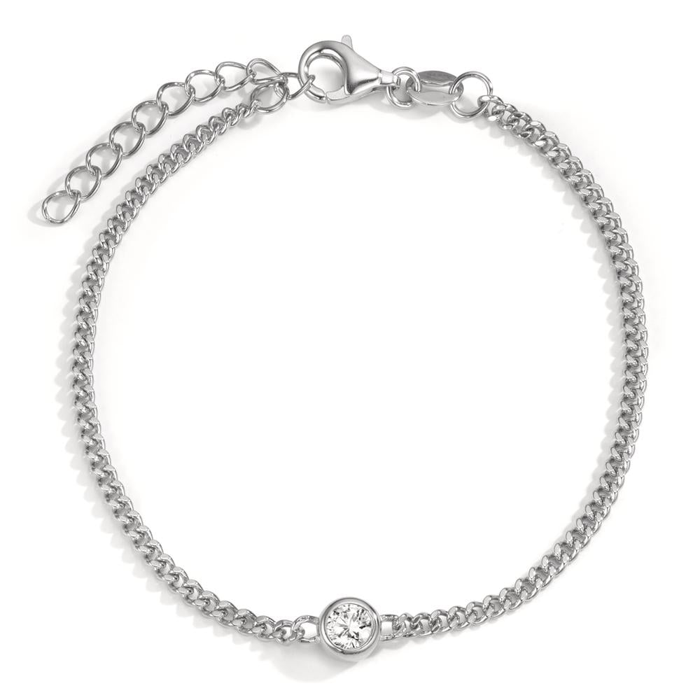 Bracciale Argento Zirconia rodiato 16-19 cm