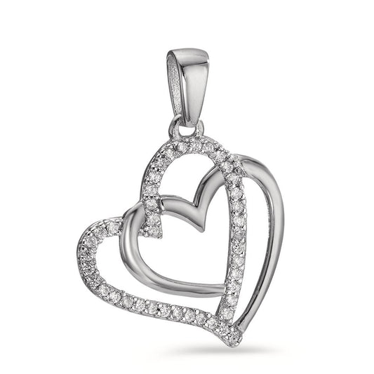 Ciondolo Argento Zirconia argento rodiato Cuore