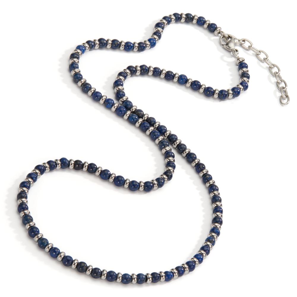 Collana Acciaio inossidabile Sodalite blu 50-55 cm Ø4 mm