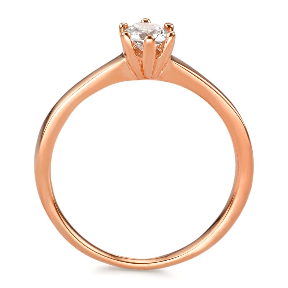 Anello solitario Oro rosa 375/9k Zirconia