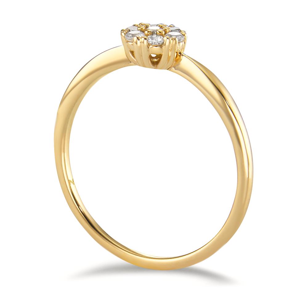 Anello Oro giallo 375/9K Zirconia 7 pietra Ø5.5 mm